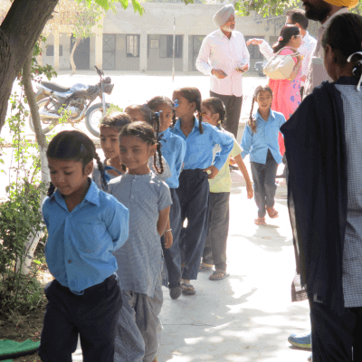 children-in-row